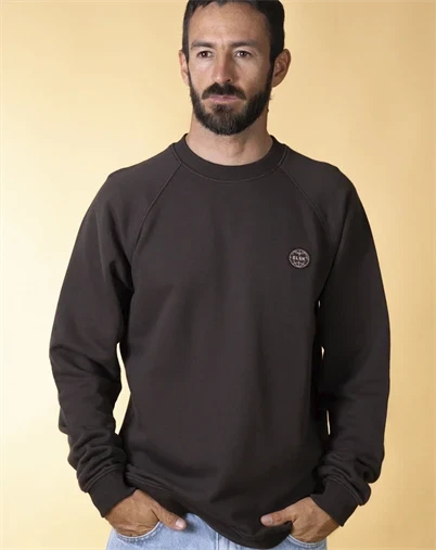 Elsk - Globe Men's Raglan Crewneck Sweatshirt - Soil Brown